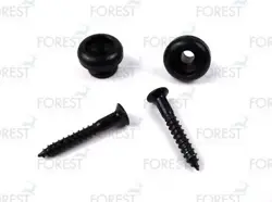 GUITAR STRAP PIN PAIR COMPATIBLE WITH GIBSON, BLACK FINISH HE007