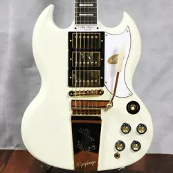 EPIPHONE INSPIRED BY GIBSON 1963 LES PAUL SG CUSTOM CLASSIC WHITE SN 24071520840