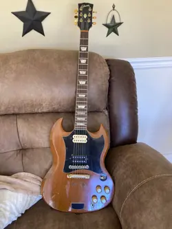 1971 GIBSON SG STANDARD GUITAR W/HARD CASE, SCHALLER TUNERS, DIMARZIO PICKUPS