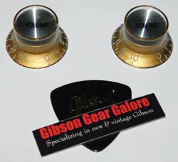 GIBSON LES PAUL VOLUME KNOBS SET GOLD TOP HAT GUITAR PARTS R9 SG CUSTOM ES R7 2
