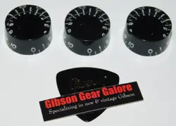 GIBSON LES PAUL KNOBS EXPLORER SPEED BLACK SET RELIC GUITAR PARTS CUSTOM SG EXP