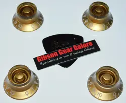 GIBSON LES PAUL KNOBS TOP HAT SET GOLD GUITAR PARTS SG V FIREBIRD ES CUSTOM HP U
