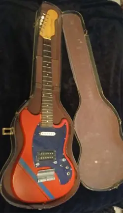 VINTAGE 1960'S KALAMAZOO GIBSON KG-1 ELECTRIC GUITAR CASE FOR PARTS OR RESTORE