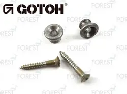 GOTOH STRAP PIN EPA1 COMPATIBLE WITH GIBSON, SET OF 2, AGED CHROME-RELIC SERIES