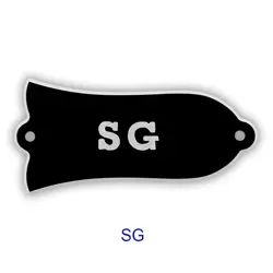 PARTS FOR US GIBSON LES PAUL 'SG' TRUSS ROD COVER PLATE , 2PLY BLACK
