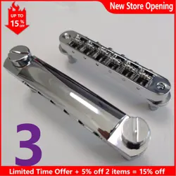FOR GIBSON GUITAR BRIDGE ABR-1 TUNE-O-MATIC BRIDGE AND TAILPIECE SET 52MM CHROME