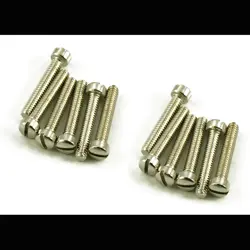 NEW HUMBUCKER POLEPIECE SCREWS FIT GIBSON PAF PICKUPS NICKEL FILLISTER HEAD 12