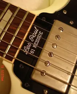 GIBSON SG GUITAR TENON COVER PLATE - LES PAUL '61 REISSUE - 2 PLY BLACK/WHITE