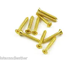 24K GOLD SHORT HUMBUCKER RING SCREWS 10PCS FITS GIBSON LES PAUL NECK PICKUP RING