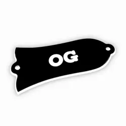 PARTS FOR US GIBSON LES PAUL 'OG' TRUSS ROD COVER PLATE , 2PLY BLACK