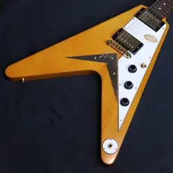EPIPHONE INSPIRED BY GIBSON CUSTOM 1958 KORINA FLYING V AGED NATURAL 24071530618