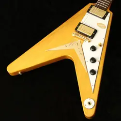 EPIPHONE INSPIRED BY GIBSON CUSTOM 1958 KORINA FLYING V AGED NATURAL 24011524641