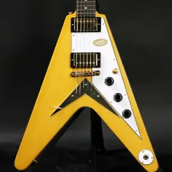 EPIPHONE INSPIRED BY GIBSON CUSTOM 1958 KORINA FLYING V AGED NATURAL 24061526176