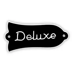 PARTS FOR US GIBSON LES PAUL 'DELUXE' TRUSS ROD COVER PLATE , 2PLY BLACK