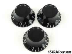 3 USA GIBSON 80S FLYING V CONTROL KNOBS / VOLUME TONE GUITAR PARTS BLACK