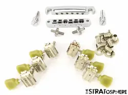 USA GIBSON ES-335 SATIN TUNE-O-MATIC BRIDGE  VINTAGE DELUXE TUNERS, HARDWARE SET