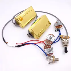 GUITAR 498R 498T ALNICO V PICKUPS 4C WITH 2V1T WIRING HARNESS FOR GIBSON GUITAR