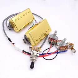 GUITAR 498R 498T ALNICO V PICKUPS 4C WITH 1V1T WIRING HARNESS FOR GIBSON GUITAR