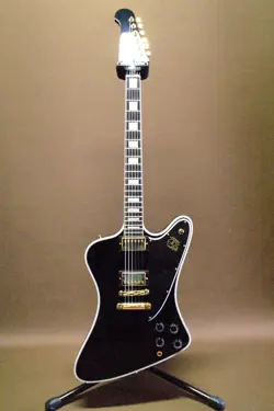 GIBSON CUSTOM SHOP FIREBIRD CUSTOM EBONY BLACK GOLD HARDWARE USA ELECTRIC GUITAR