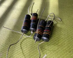 VINTAGE GUITAR AMPLIFIER BUMBLEBEE CAPACITOR CAP SET OF FOUR CAPS GIBSON FENDER