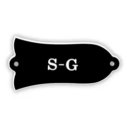 PARTS FOR US GIBSON LES PAUL 'S-G' TRUSS ROD COVER PLATE , 2PLY BLACK