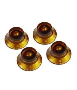 GIBSON GEAR PRKH-030 AMBER TOP HAT KNOBS, 4 PACK