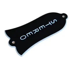 PARTS FOR US GIBSON LES PAUL 'STEREO' TRUSS ROD COVER PLATE , 2PLY BLACK