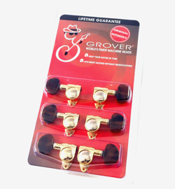 GROVER GOLD TORTOISE BUTTON ROTOMATIC TUNERS GIBSON®/EPIPHONE® GUITAR 102GT