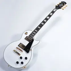 EPIPHONE INSPIRED BY GIBSON LES PAUL CUSTOM ALPINE WHITE ELECTRIC GUITAR