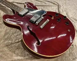 GIBSON CUSTOM SHOP USED LEE RITENOUR ES-335 ANTIQUE FADED CHERRY SIGNED AGED