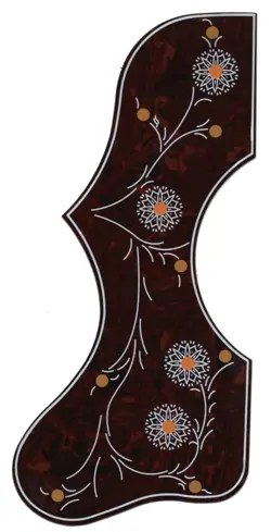 TORTOISE SHELL VINTAGE LEFT-HANDED GUITAR PICKGUARD FOR GIBSON J-200