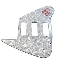 WHITE PEARL 4 PLY PICKGUARD 3 PU GIBSON CUSTOM SHOP NON REVERSE FIREBIRD W DECAL