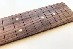 GIBSON STYLE INDIAN ROSEWOOD GUITAR FINGERBOARD PRE-SLOTTED WITH PEARL DOTS