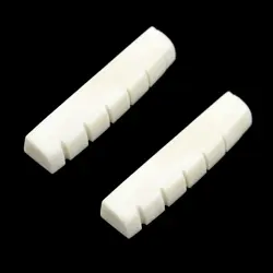 2X GUITAR NUT BONE SLOTTED 43MM FOR GIBSON LES PAUL EPIPHONE OR SIMILAR