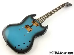 GIBSON USA SG STANDARD MODEL BODY  NECK, MAHOGANY, NITRO PELHAM BLUE BURST