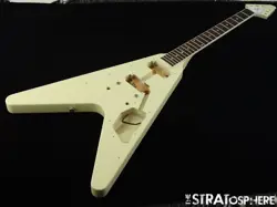 GIBSON USA 70S FLYING V MODEL BODY   NECK AMERICAN SLIM TAPE CLASSIC WHITE