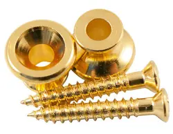 KLUSON® REPLACEMENT GIBSON OR EPIPHONE STRAP BUTTON GOLD (SET 2)