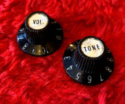 1960'S 1970'S GIBSON WITCH HAT KNOBS PAIR FITS SG LES PAUL
