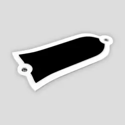 GUITAR PARTS FITS GIBSON LES PAUL GRAVE BLANK TRUSS ROD COVER PLATE , 2PLY BLACK