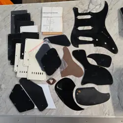 LUTHIER GUITAR PARTS LOT PICKGUARDS BACKPLATES CAVITY COVERS FENDER&GIBSON STYLE
