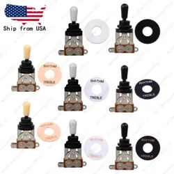 NEW BLACK 3-WAY TOGGLE SWITCH & PLATE FOR GIBSON/EPIPHONE LES PAUL GUITAR