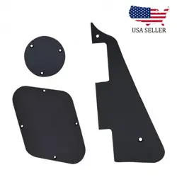 LP PICKGUARD BACK PLATE SWITCH CAVITY COVERS FOR GIBSON LES PAUL BLACK 1 PLY