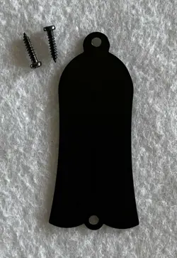 FITS GIBSON GUITARS TRUSS ROD COVER LES PAUL CUSTOM,2-SCREW,BLACK (METAL)
