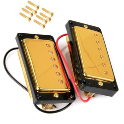 SEALED ELECTRIC HUMBUCKER PICKUP SET FOR GIBSON LES PAUL LP EPIPHONE GUITAR GOLD