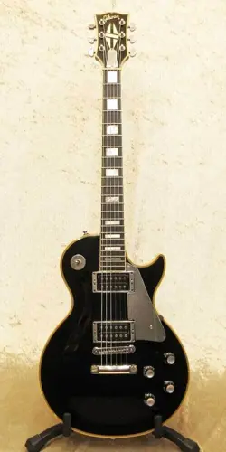 GIBSON LES PAUL CUSTOM EBONY BLACK MADE IN USA 1990 SOLID ELECTRIC GUITAR MOD