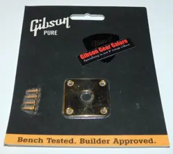 GIBSON LES PAUL JACK PLATE GOLD OUTPUT GUITAR PARTS CUSTOM STANDARD STUDIO T NOS