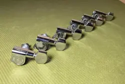 VINTAGE SCHALLER TUNERS CHROME 6 IN LINE FOR KRAMER GIBSON FENDER GUITARS