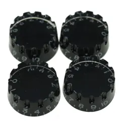 LP GUITAR KNURLED SPEED KNOBS 24 FINE SPLINE CONTROL KNOB FOR GIBSON LP BLACK