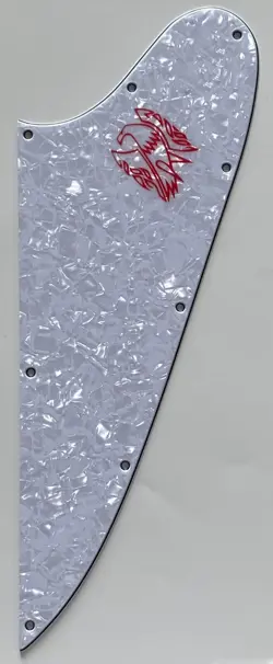 FOR FIT GIBSON FIREBIRD RED LOGO GUITAR PICKGUARD SCRATCH PLATE WHITE PEARL