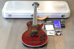 MINTY! 2020 GIBSON LTD ED LES PAUL BLOODMOON DARK CHERRY SATIN QUILT TOP   OHSC